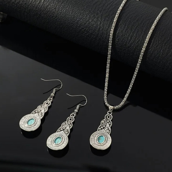 Boho princess earrings and necklace set - Picture 7 of 8